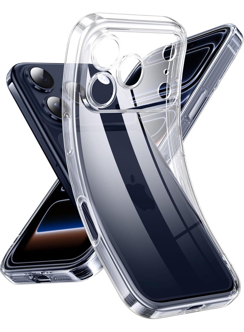 Clear TPU Shockproof Phone Case for iPhone 17 Pro Max, Anti-Yellowing Slim Transparent Cover, 5 Pack - Image 5