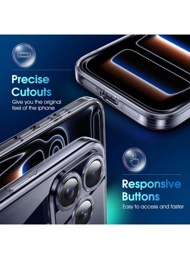 Clear TPU Shockproof Phone Case for iPhone 17 Pro Max, Anti-Yellowing Slim Transparent Cover, 5 Pack - Image 4