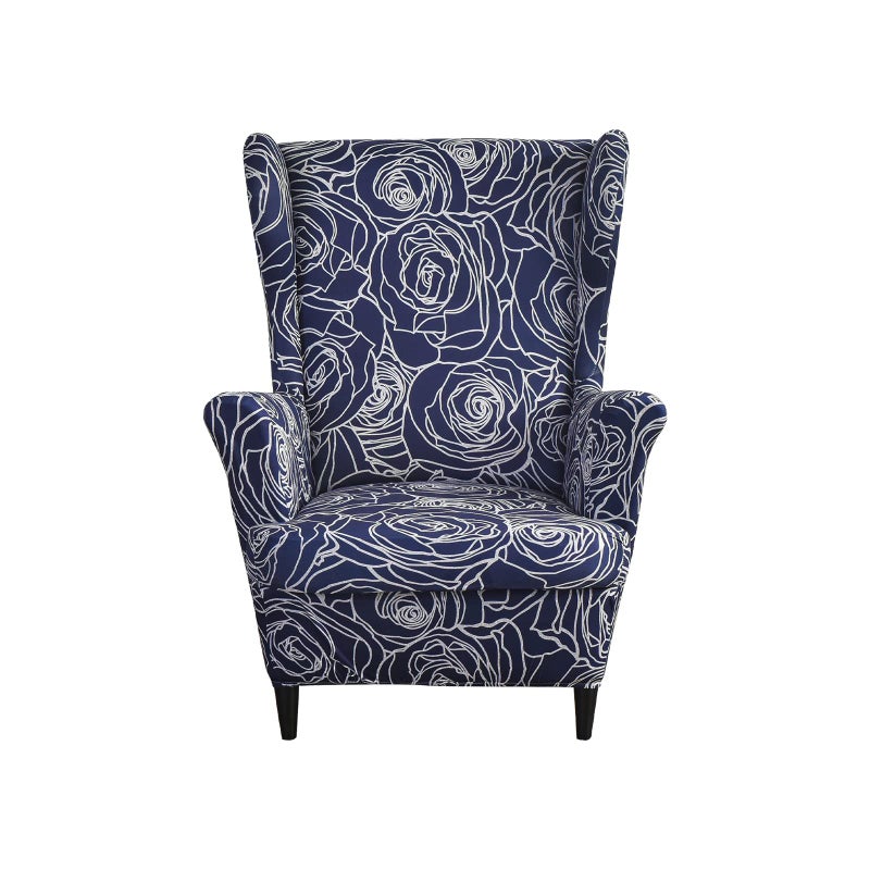 KRFOONN Wingback Chair Covers Slipcovers 2 Piece Stretch Wing Chair Covers Spandex Slipcovers Wingback Sofa Covers Armchair Covers NonSlip Furniture Protector for Living Room Wingback Chairs 32