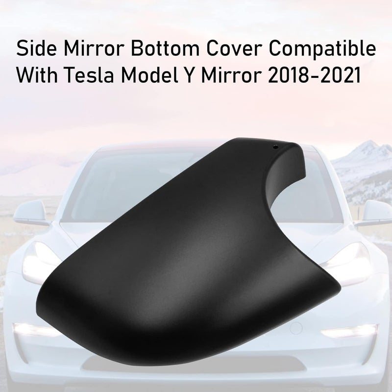 Jaronx Compatible with Tesla Model Y Mirror Lower Cover 2018-2024,Left Drive Side Rearview Mirror Base Cover Trim, Side Mirror Bottom Cover Replacement for Tesla Model Y Wing Mirror Repair(Left) Field test upgraded craftsmanship - Image 2