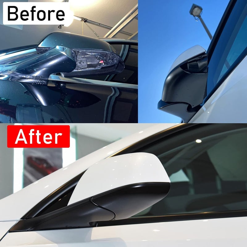 Jaronx Compatible with Tesla Model Y Mirror Lower Cover 2018-2024,Left Drive Side Rearview Mirror Base Cover Trim, Side Mirror Bottom Cover Replacement for Tesla Model Y Wing Mirror Repair(Left) Field test upgraded craftsmanship - Image 3