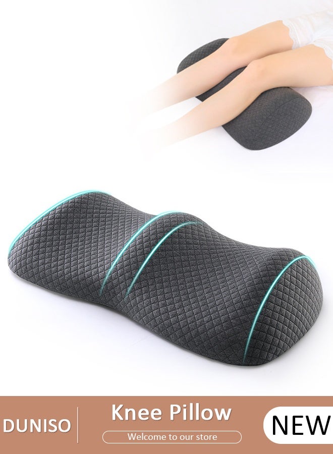 DUNISO Memory Foam Knee Pillow,Knee Pillow Leg Elevation Wedge Pillow,Leg Pillows for Sleeping,Elevation Pillow for Relieve Sciatica, Back, Knee, Joint and Pregnancy Pain - Image 1