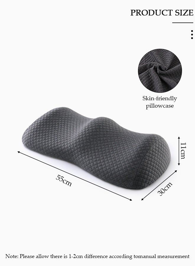 DUNISO Memory Foam Knee Pillow,Knee Pillow Leg Elevation Wedge Pillow,Leg Pillows for Sleeping,Elevation Pillow for Relieve Sciatica, Back, Knee, Joint and Pregnancy Pain - Image 3