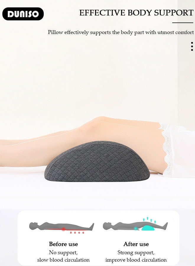 DUNISO Memory Foam Knee Pillow,Knee Pillow Leg Elevation Wedge Pillow,Leg Pillows for Sleeping,Elevation Pillow for Relieve Sciatica, Back, Knee, Joint and Pregnancy Pain - Image 2