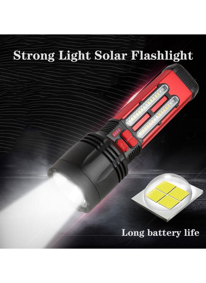 Crony - W5121A Solar Energy Flashlight for Home Type-C Rechargeable Strong Light P50 Super Bright Flashlight Super Battery Life - Image 1