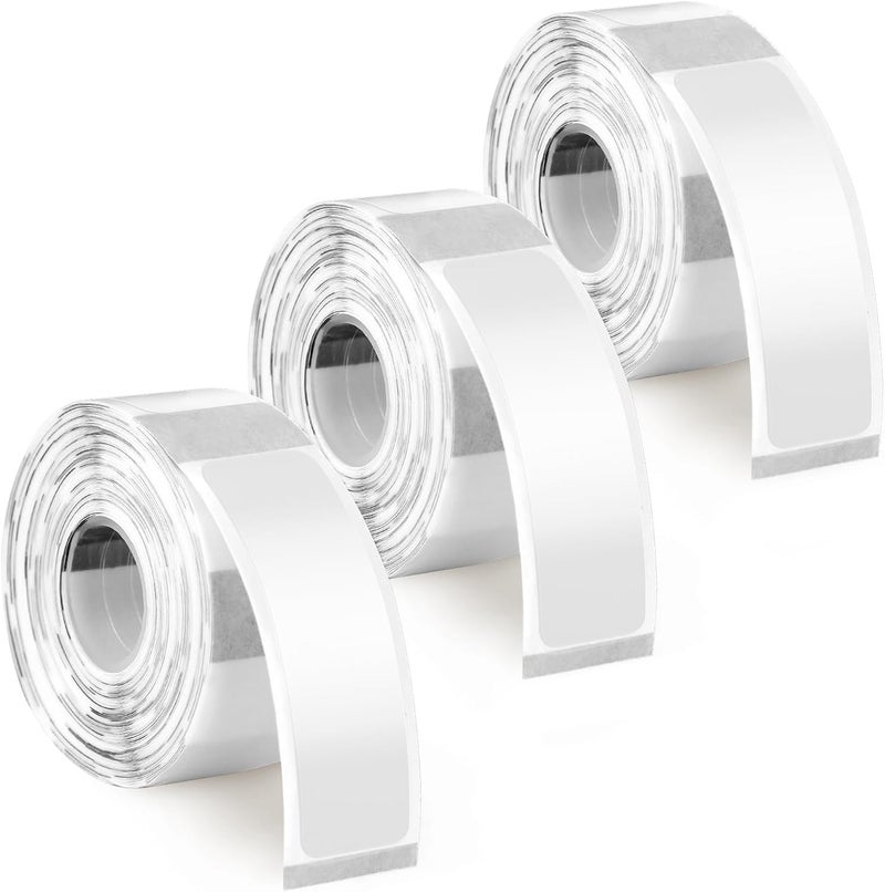 Pinsit Label Maker Tape, 3 Rolls Label Print Paper, 12mm x 40mm Clear Sticker Thermal Paper, Self-Adhesive Label Maker Tape, Waterproof Label Maker Tape Paper for Office Household Supplies(Clear-480Labels) - Image 1
