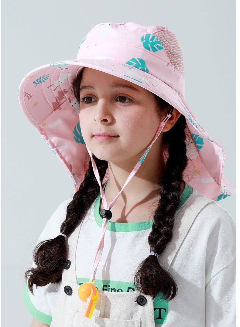 kaixin Children's Whistle Fisherman Hat Sun Protection Neck Protection Children's Hat Beach Hat Anti-ultraviolet Sun Hat - Image 4
