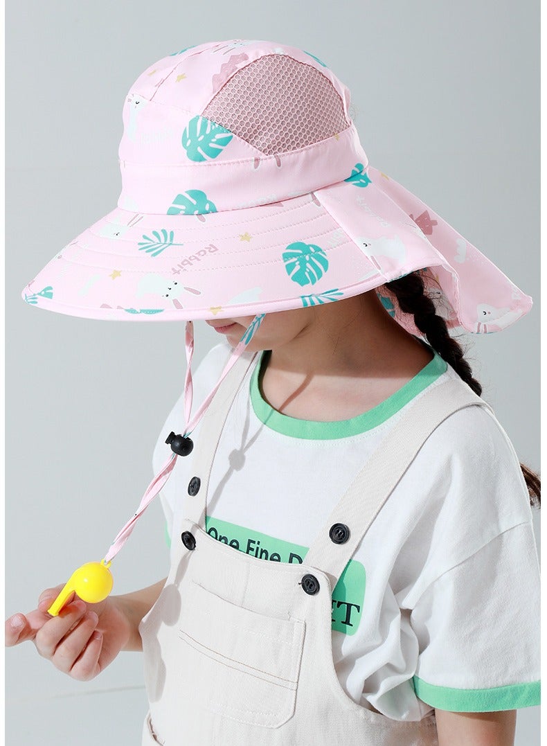 kaixin Children's Whistle Fisherman Hat Sun Protection Neck Protection Children's Hat Beach Hat Anti-ultraviolet Sun Hat - Image 5