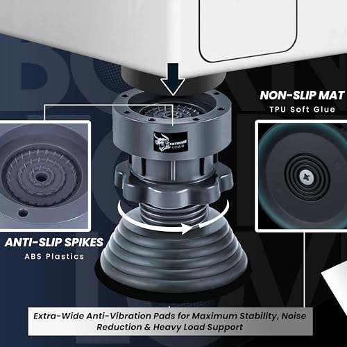 ORBON Extreme Load Anti Vibration Pads for Washing Machine | Washing Machine Vibration Stopper Rubber Legs Set of 4 | Anti Skid Stand Bushes for Front Load & Top Load | Shock Absorber Foot Pads (4 Pc) - Image 5