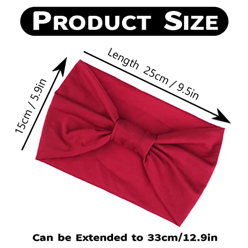 Kachanaa 8 Packs Wide Headbands for Women's Hair,Non Slip Soft Elastic Large African Bandeau Hair Bands Makeup Yoga Workout Running Sweat Hair Wraps Fashion Hair Accessories - Image 2