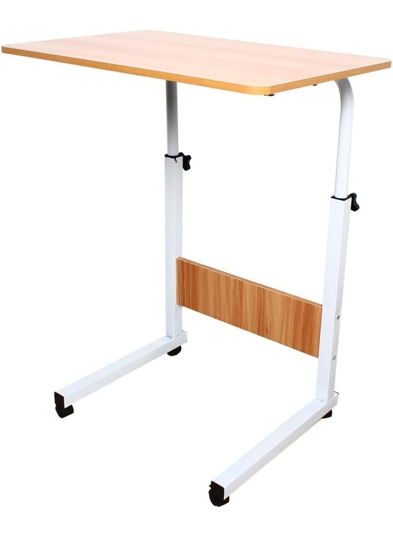 Laptop Table, Height Adjustable to 90cm Rolling Desk, Overbed Computer Tray - Image 2