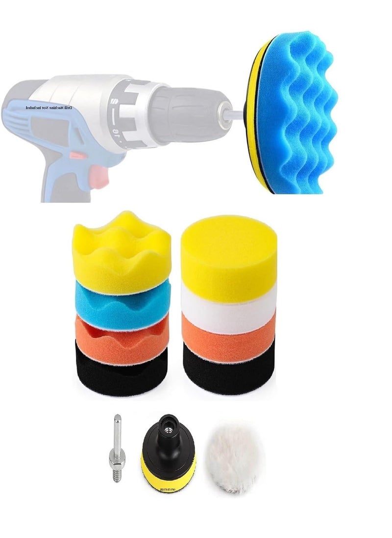 Gopinath Autolink Gopinath Autolink Polishing Pads Sponge and Woolen Polishing Waxing Pads Kits3Inch Buffing Pad11 PCS Polishing Pads Kit Car Foam for Sanding and Polishing  - Image 1