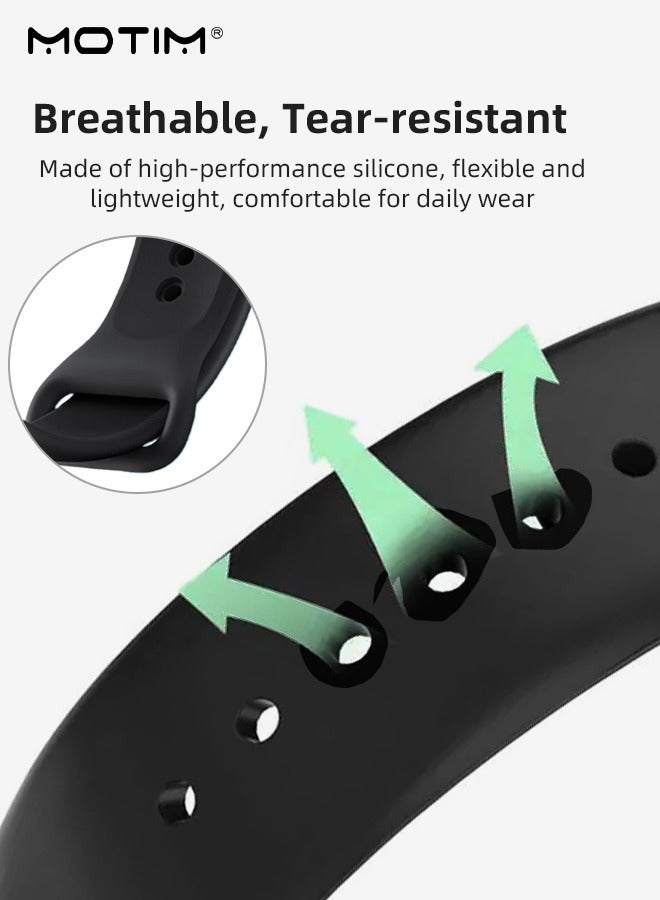 Motim 3Pcs Silicone Watchband For Huawei Band 8/9/10, Silicone Replacement Strap  - Image 5