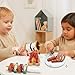Pillowhale Wooden Campfire Playset 25Piece Kids SMores Grill Pretend Camping Kitchen Toy GlowLook Fire Skewers Pan Food STEM ScreenFree Outdoor BBQ Gift for Boys Girls Age 3 - Image 4