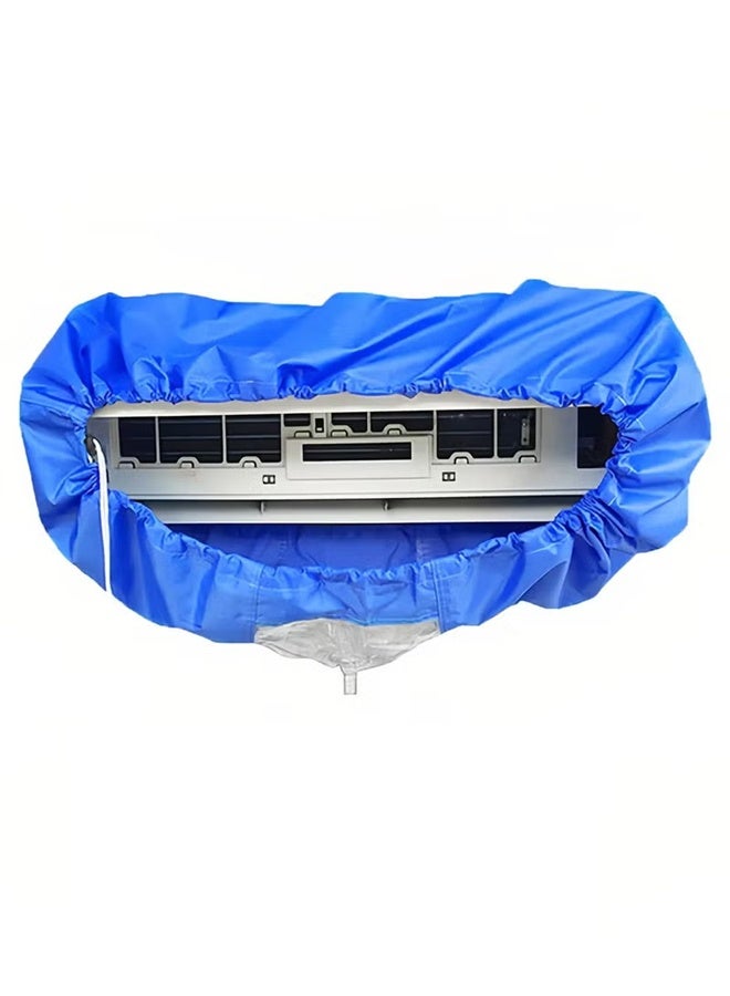 Air Conditioning Cleaning Cover,Split Air Conditioner Cleaning Cover,Wall Mounted AC Service Bag Large Size,For 1P-1.5P Wall Mounted AC,Blue - Image 1