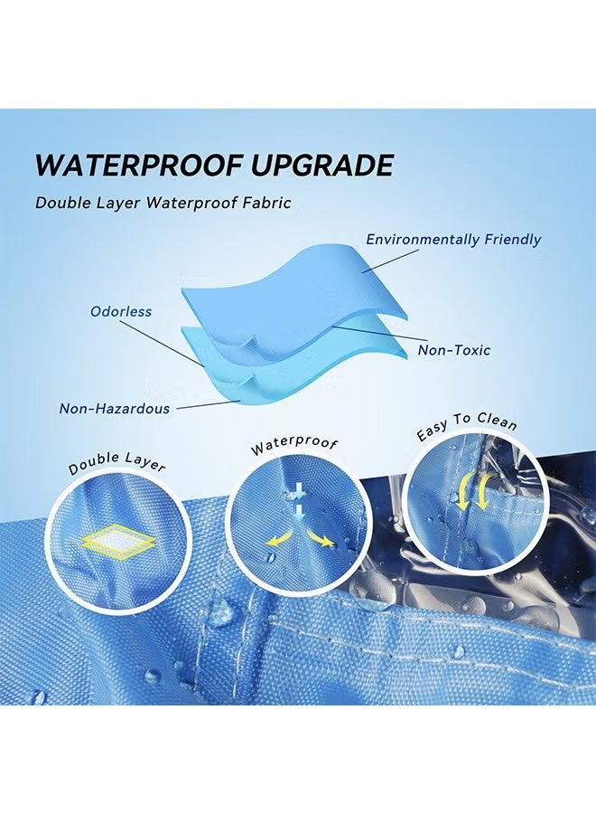 Air Conditioning Cleaning Cover,Split Air Conditioner Cleaning Cover,Wall Mounted AC Service Bag Large Size,For 1P-1.5P Wall Mounted AC,Blue - Image 3