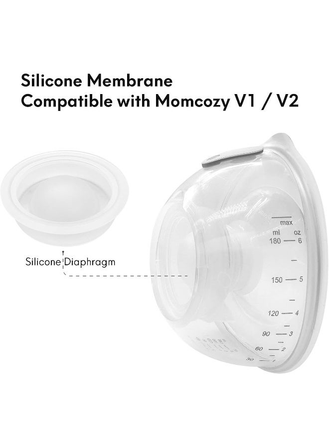 Durceler Replacement 2 Piece Silicone Membrane/Diaphragm Compatible with Momcozy V1 / V2 Wearable Breast Pump - Image 2