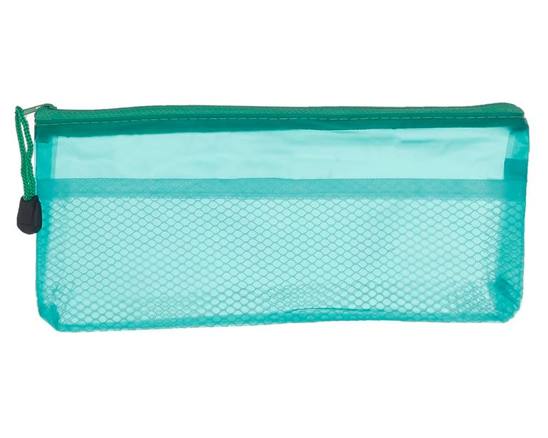 3A MS1001-A6 Plastic Zipper File 10 * 23 cm 1 Piece - Green