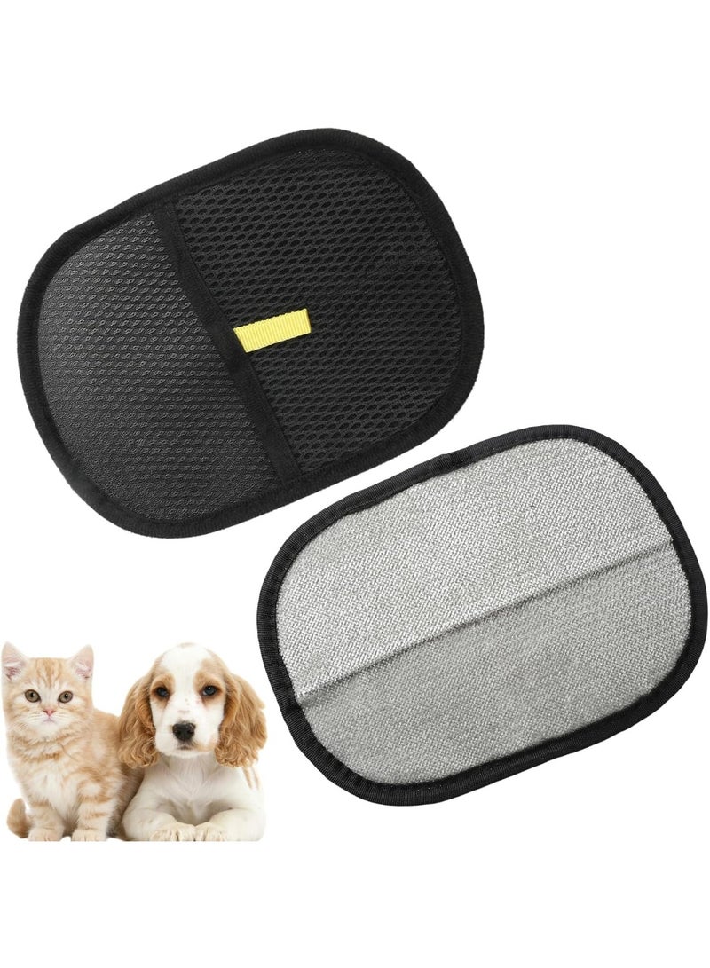 Thickened Pet Hair Removal Glove for Cats and Dogs, Electrostatic Double Sided Pet Grooming Gloves, Reusable Deshedding and Lint Remover for Furniture Couch Carpet Clothing and Car Seats, Soft Massage Glove for Short and Long Pet Hair - Image 2