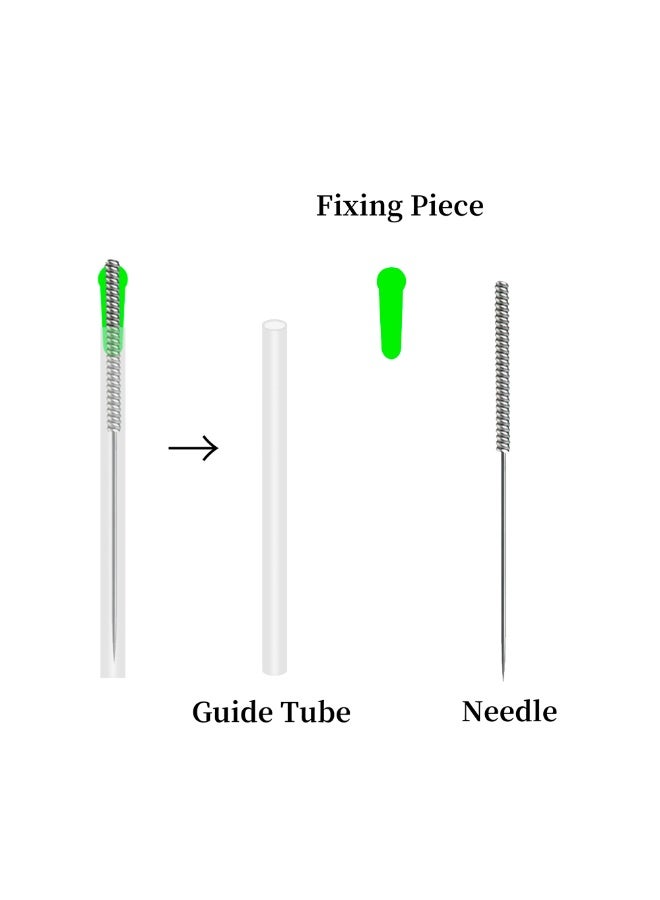 ١٠٠ قطعة من إبر الوخز بالإبر الطبية الصينية، معقمة للاستخدام مرة واحدة، غير مؤلمة، جافة - Image 4
