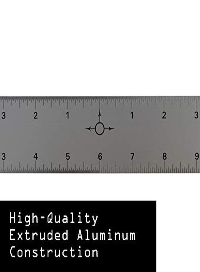 Ludwig Precision 12" Center-Finding Aluminum Straight Edge, 81212 - Image 2