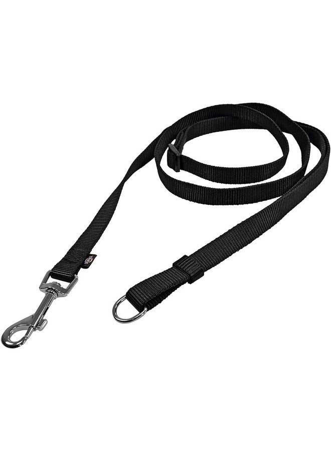تريكسي سلسلة كلاسيكية للكلاب من النايلون قابلة للتعديل مع خطافات من الفولاذ المقاوم للصدأ وحلقة مبطنة توفر قبضة مريحة - (4-6 أقدام/15 مم، مقاس XS-S) أسود (عبوة من 4 قطع) - Image 1