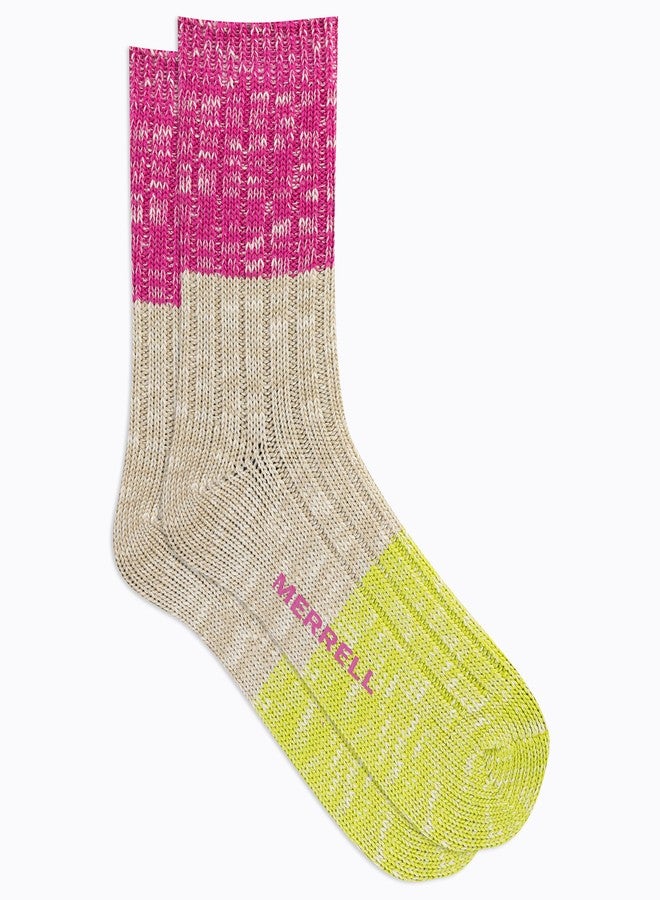 ميريل جوارب ميريل هيريتدج كامب الصوفية للرجال والنساء - زوج واحد - شعار مطبوع بتقنية النقل الحراري وخاصية امتصاص الرطوبة، لون وردي، مقاس صغير-متوسط - Image 2