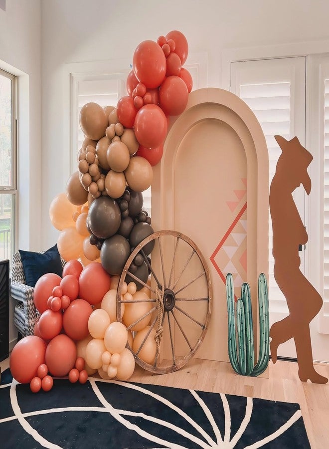 EASUTE 138PCS Fall Thanksgiving Little Pumpkin Balloon Garland Arch Kit, Burnt Orange Brown Double-Stuffed Nude Boho Balloons for Friendsgiving Hello Fall Baby Shower Party Decorations - Image 4