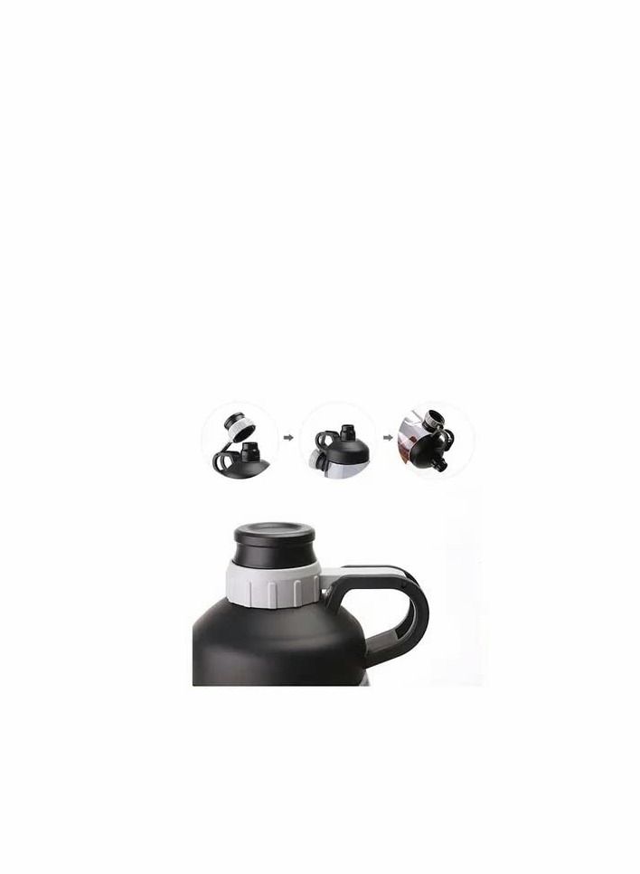 SYOSI زجاجة مياه سعة 64 أونصة، زجاجة مياه ملهمة نصف جالون، قابلة للشرب، خالية من مادة BPA، زجاجة مياه رياضية كبيرة سعة 2 لتر مع مقبض زجاجة مياه واسعة الفم للصالة الرياضية والمكتب والعمل - Image 5