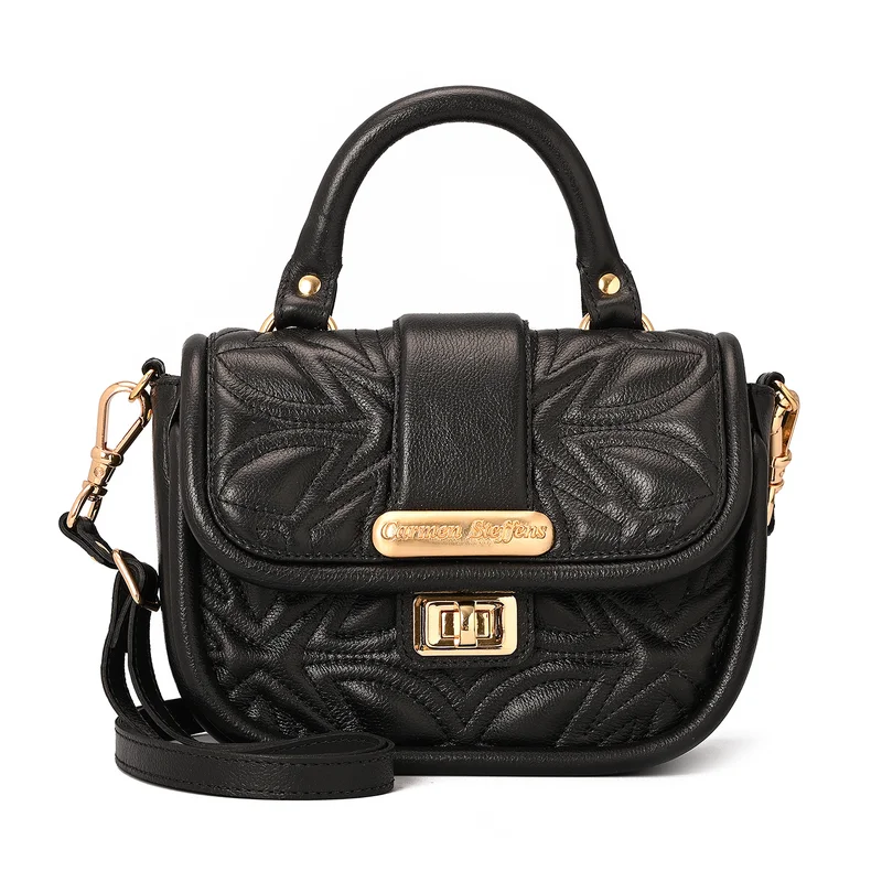 Carmen Steffens Black Top Handle Bag