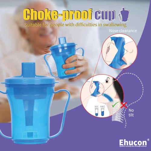 Ehucon Dysphagia Regulating Drinking Cup for Swallowing and Disorders People,Dispenses 5cc or 10cc of Liquid Each Time,No Thickener is Used.Helps to Prevent Choking - Image 4