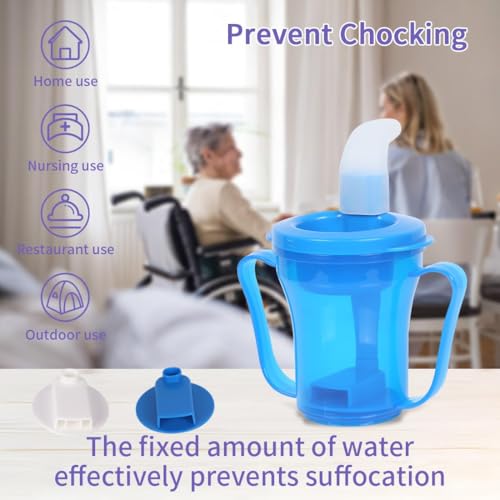 Ehucon Dysphagia Regulating Drinking Cup for Swallowing and Disorders People,Dispenses 5cc or 10cc of Liquid Each Time,No Thickener is Used.Helps to Prevent Choking - Image 5
