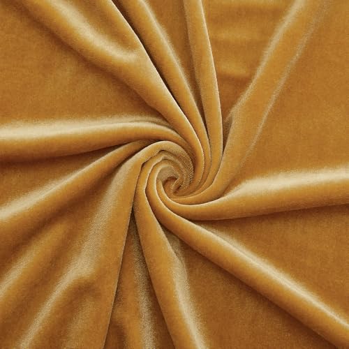 MaiMaiSuan Yellow Velvet Fabric by The Yard,3 Yards 60" Wide Soft Stretchy Velvet Cloth for Upholstery Sofa Chair Cover,DIY Sewing,Costume,Craft,Curtain - Image 4