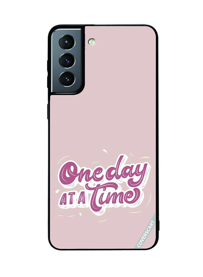 Protective Case Cover For Samsung Galaxy S21 5G One Day At A Time Design Pink