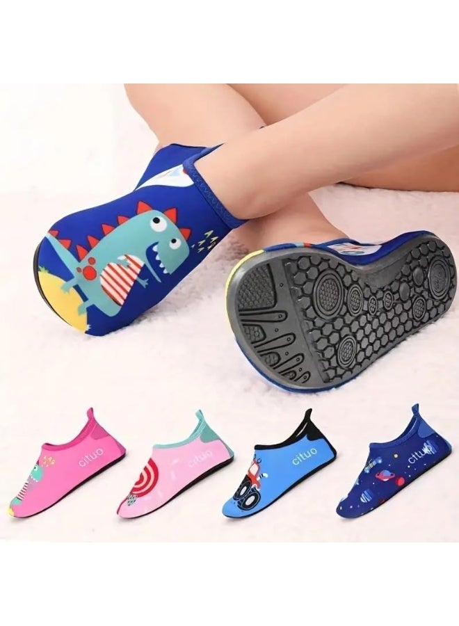 NICE Boys and Girls Water Shoes, Quick Drying Non-Slip Beach Shoes, Children's Cartoon Multicolor Swimming Socks  - Image 3