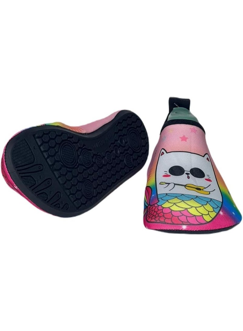 NICE Boys and Girls Water Shoes, Quick Drying Non-Slip Beach Shoes, Children's Cartoon Multicolor Swimming Socks  - Image 2