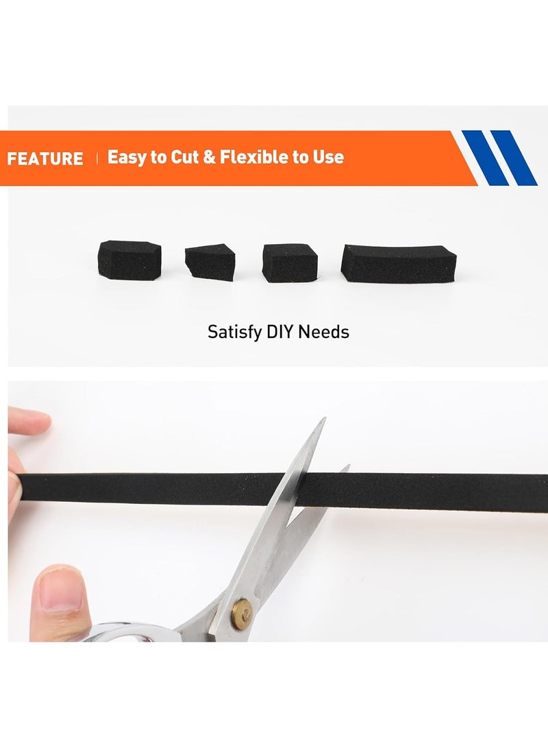 ToolHouse Foam Tape Self Adhesive Foam Tape Window Draft Excluder Tape Weather Stripping Foam Tape For Door Window SoundProof Weather Strip Tape Seals for Gap Seal - Image 2