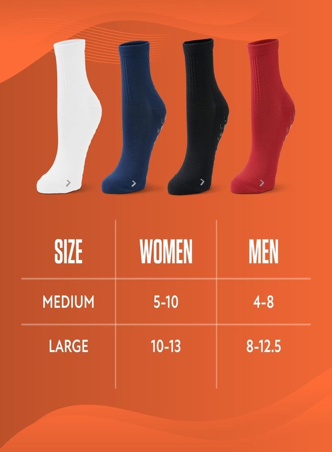 سوف سول جوارب Sof Sole Gripper، تصميم رياضي مانع للانزلاق مع تقنية Hydrologix للتحكم في الرطوبة، ودعم لقوس القدم، وبطانة للكعب/أصابع القدم، ونايلون متين مناسب للأحذية الرياضية والتدريب والرياضة، لون أحمر، مقاس نسائي 10-13 / رجالي 8-12.5 - Image 4