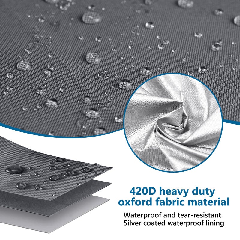 Akefit 1 Pack Washing Machine Cover Waterproof Dustproof Washer Dryer Cover With Zipper And Perspective Window Fit For Front Load Or Top Washer And Dryer 27""Wx26""Dx43""H Grey - Image 3