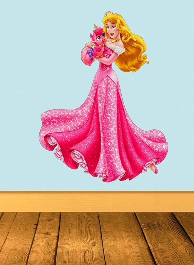 RNG Vinyl Barbie Doll Cartoon Character Wall Sticker , Multicolour., Pack of 1 - Image 1