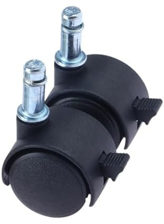 زوج واحد من عجلات الروادير الدوارة مقاس 40 مم مع مزلاج صامت M8 للكراسي وعربات الأثاث - Image 1