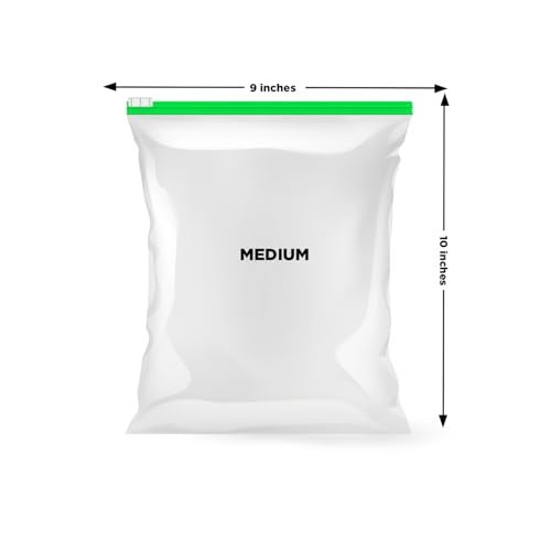 Ezee Plastic Reusable Multi-Purpose Slider Bag 9x10 Inch | Zip Lock & Vegetable Storage | Freeze Bag I Pack of 10 - Image 3