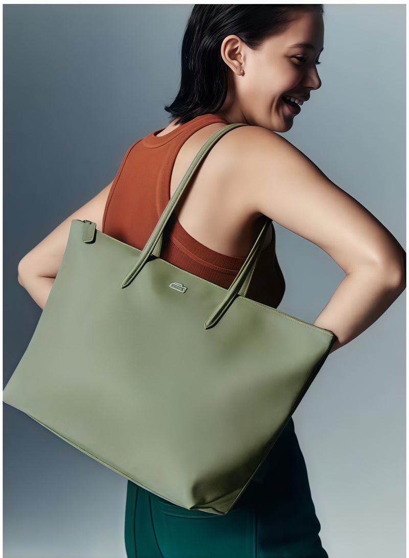 Lacoste Women's L12.12 Concept Fashion Versatile Large Capacity Zipper Handbag Single Shoulder Bag Tote Bag Camera Bag Large - Image 1