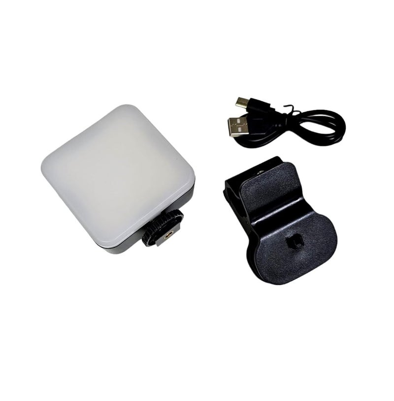 SHOPEE إضاءة كاميرا فيديو LED محمولة مع مشبك ملون للتصوير الفوتوغرافي مع بطارية AAA، 3 حذاء بارد، إضاءة مؤتمرات الفيديو متوافقة مع الكاميرا وعصا السيلفي والحامل المحمول والهاتف المحمول (3 أوضاع) - Image 1