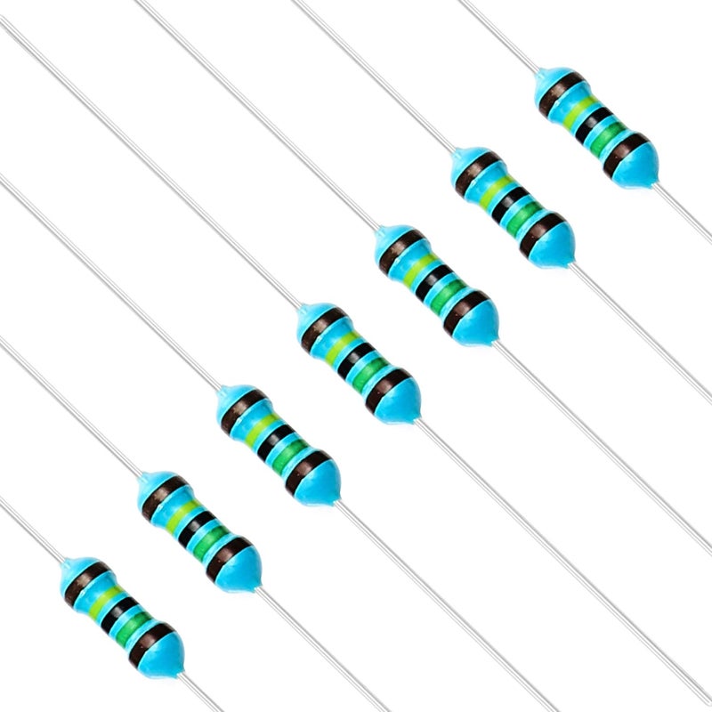 CHANZON 100pcs 1/4W (0.25W) 1.5M Ω ohm 1m5 Metal Film Fixed Resistor 0.01 ±1% Tolerance 1.5MR MF Through Hole Resistors Current Limiting Rohs Certificated - Image 1