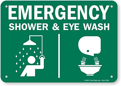 SmartSign - S-4224-PL-10 "Emergency Shower & Eye Wash" Sign | 7" x 10" Plastic Green - Image 4