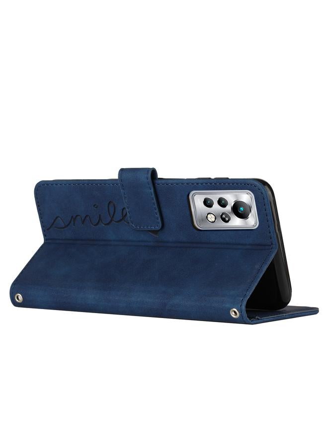 Zaboon Case For Infinix Note 11 Pro Skin Feel Heart Pattern Leather Phone Case - Image 4