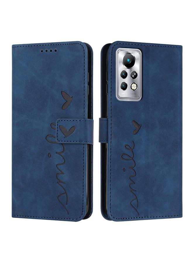 Zaboon Case For Infinix Note 11 Pro Skin Feel Heart Pattern Leather Phone Case - Image 1