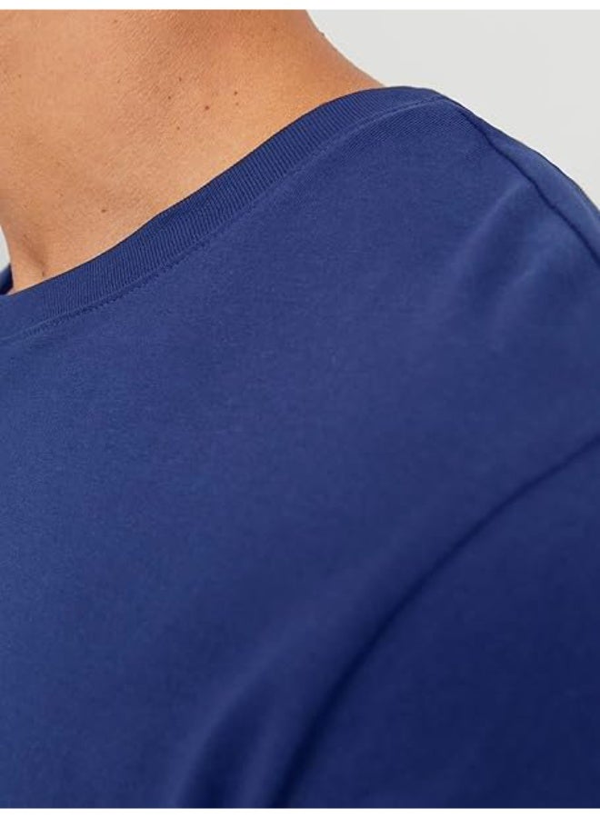 Premium Men’s Round Neck T-Shirt 200 GSM – Soft Cotton Casual Oversized Tee for Daily Wear – Navy Blue - Image 4