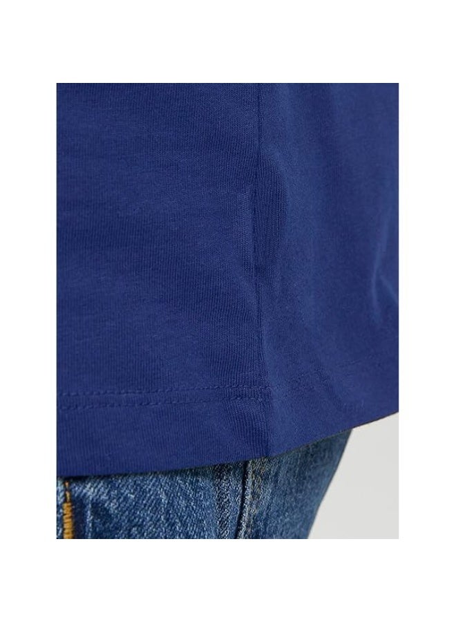 Premium Men’s Round Neck T-Shirt 200 GSM – Soft Cotton Casual Oversized Tee for Daily Wear – Navy Blue - Image 3